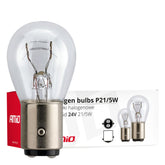 Halogenlampen P21/5W BAY15D 24V, 10 Stück.