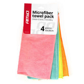Set mit vier Mikrofasertüchern 30 x 30 cm für die Autopflege
