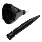 Schwarzer Kraftstofftrichter, 13 cm, mit integriertem Sieb