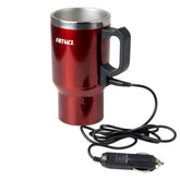 Roter 12-V-Autowasserkocher und Becher mit 450 ml