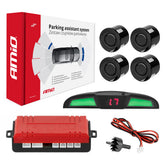Parkassistent-System mit LED-COB-Display und vier schwarzen Sensoren