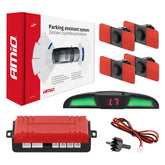 Einparkhilfe mit LED-COB-Display und vier schwarzen Sensoren