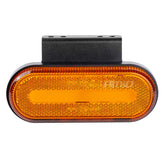 Ovales orangefarbenes LED-Markierungsleuchten-Set von vorne