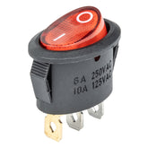 Elliptischer Schalter 12V/230V mit roter Beleuchtung