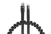 USB-zu-Micro-USB-Spiralkabel mit 120 cm Länge