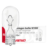 Halogenlampen W16W T15 16W 12V mit klarem Glaskolben