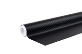 Mattschwarze 3D-Carbonfolie mit Carbonstruktur
