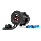 Wasserdichtes USB-Autoladegerät mit zwei USB-Anschlüssen für 12–24 V