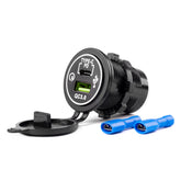 Wasserdichter 12–24-V-USB-Lader mit zwei Anschlüssen