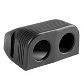 Schwarzes Montagegehäuse mit zwei 30-mm-Bohrungen