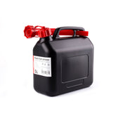 Schwarzer 5-Liter-Kraftstoffkanister aus Kunststoff