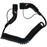 Carpoint Spiral-Ladekabel für Elektroautos Typ 2 auf Typ 2, 32 A, 3-phasig, 6 Meter
