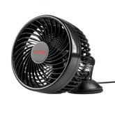 Schwarzer 6-Zoll Autoventilator mit Saugnapf