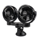 Auto-Ventilator mit zwei 4-Zoll-Lüftern und Saugnapf