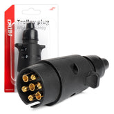 7-poliger Anhängerstecker aus PVC mit Metallkontakten