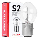 S2-Halogenlampe mit BA20d-Sockel für Motorroller
