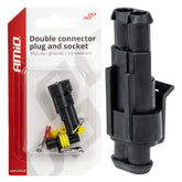 2-poliges Superseal Steckverbinder- und Kontaktsatz mit Stecker- und Buchsengehäuse