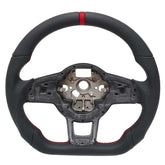 Leder-Sportlenkrad für VW Golf, Polo, Tiguan und Passat – GTI-Style mit Zierstreifen