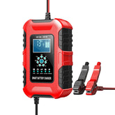Smart Batterilader 12V 10A / 24V 5A - Intelligent oplader med display og klips til effektiv batteriadministration.