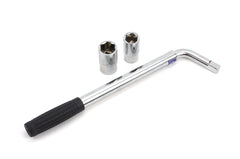 Teleskop-Radschlüssel mit Einsätzen in 17, 19, 21 und 23 mm