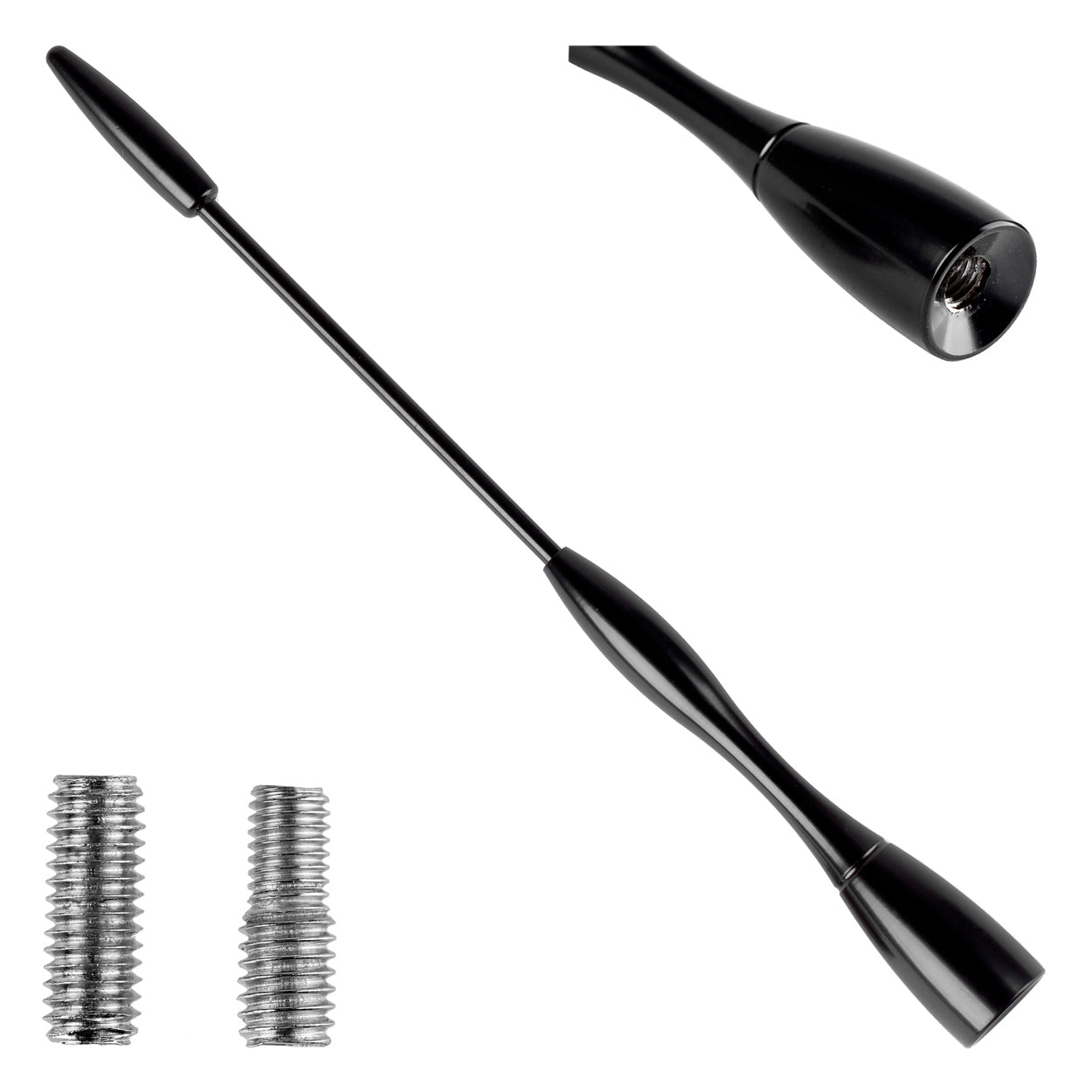 Bilantenne i aluminium på 16 cm med 5/6 mm adapter