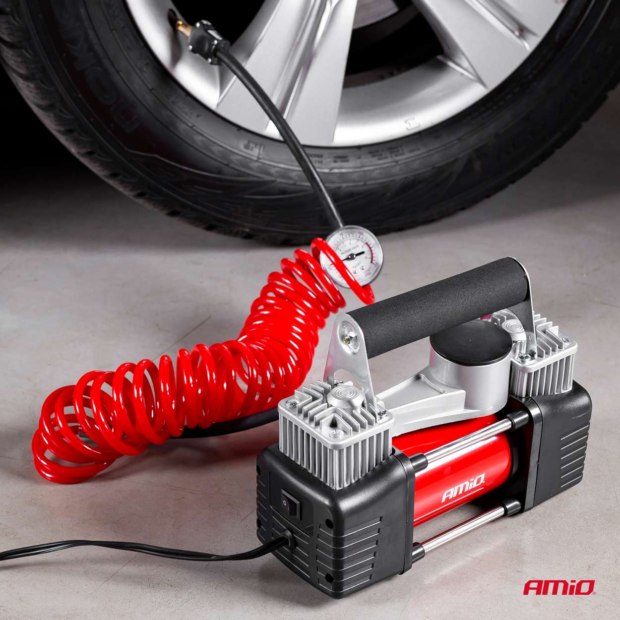 2-Zylinder-Metall-Autokompressor