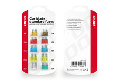 Blisterpackung mit 10 zylindrischen Standard-Sicherungen