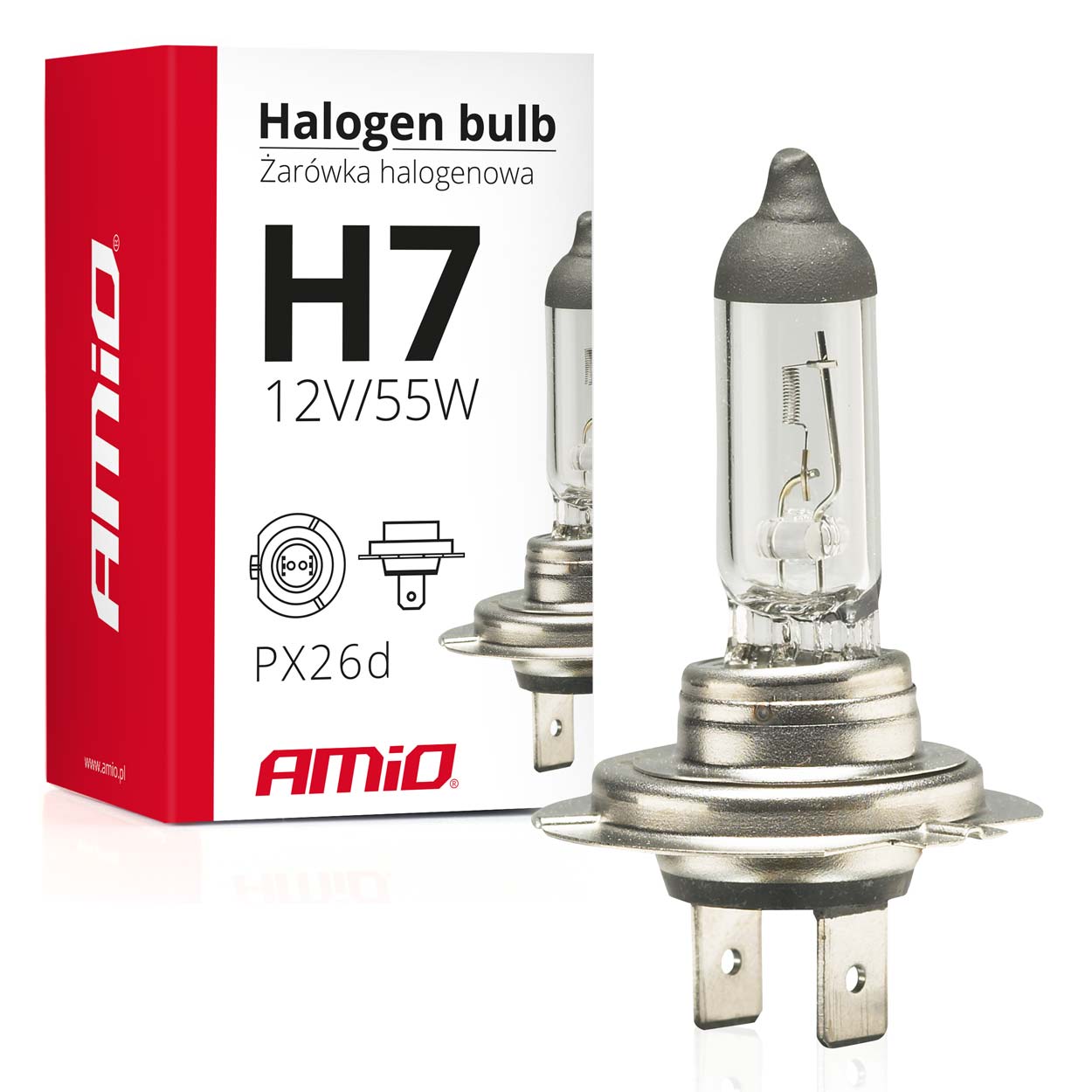 H7 Halogenlampe 12V 55W mit UV-Filter