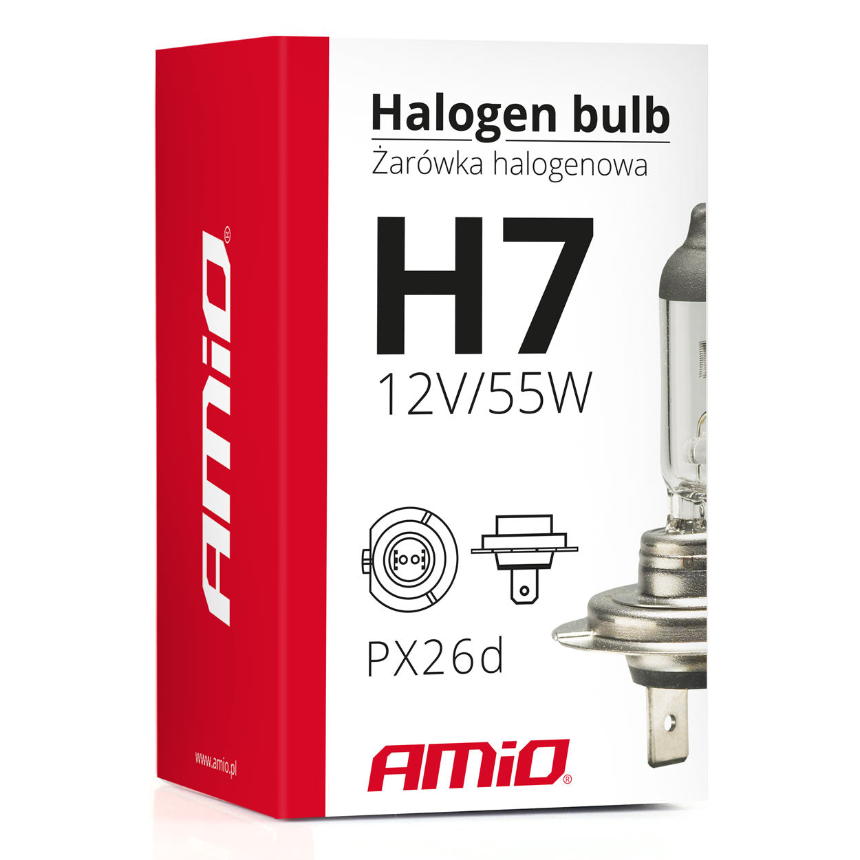 H7 Halogenlampe mit PX26d-Sockel und UV-Filter
