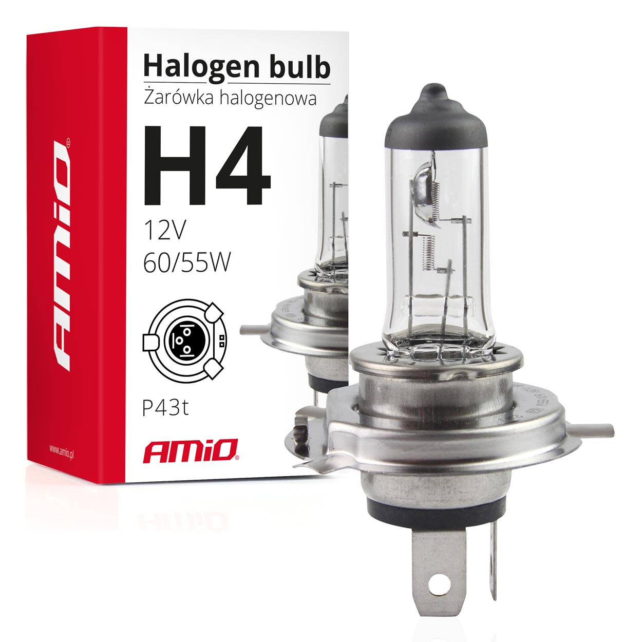 H4-Halogenlampe mit UV-Filter