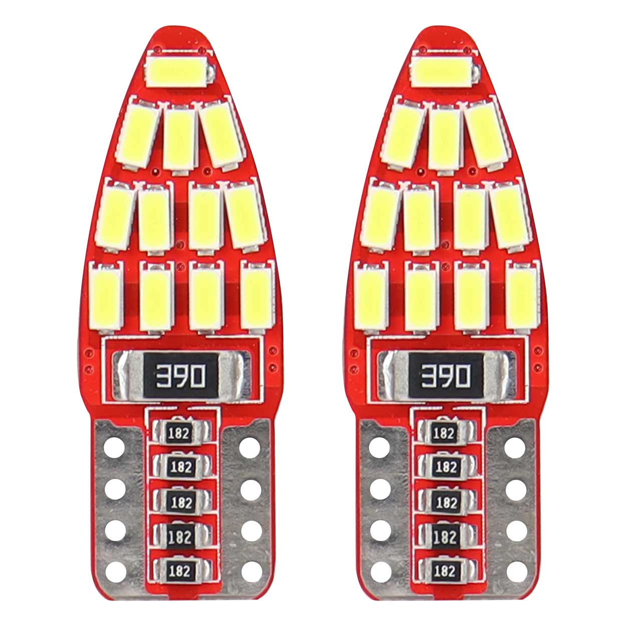 LED-pære T10e W5W med CANBUS og 24 SMD 3014 LED-dioder