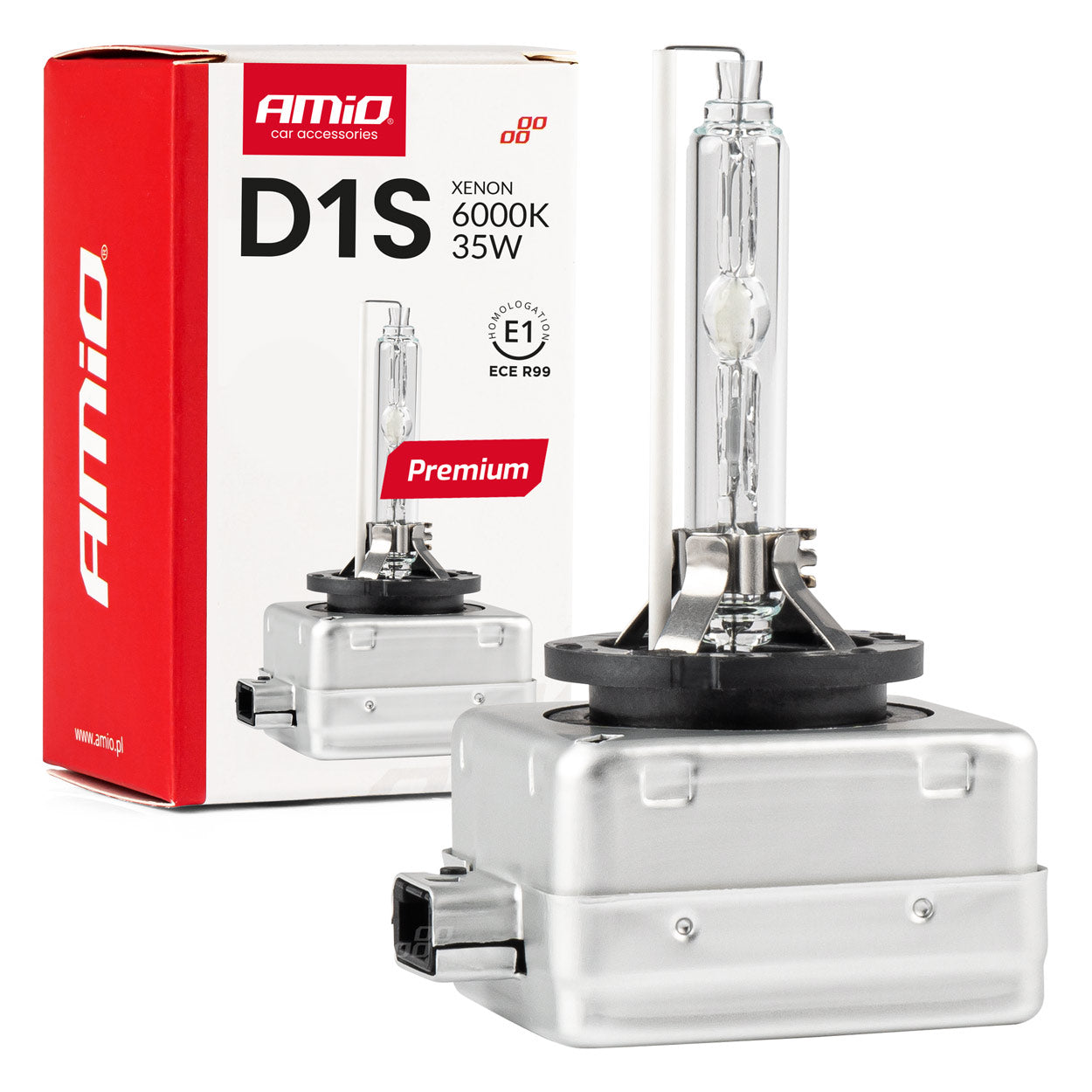D1S-Xenonbrenner mit 6000K Lichtfarbe und integriertem Vorschaltgerät