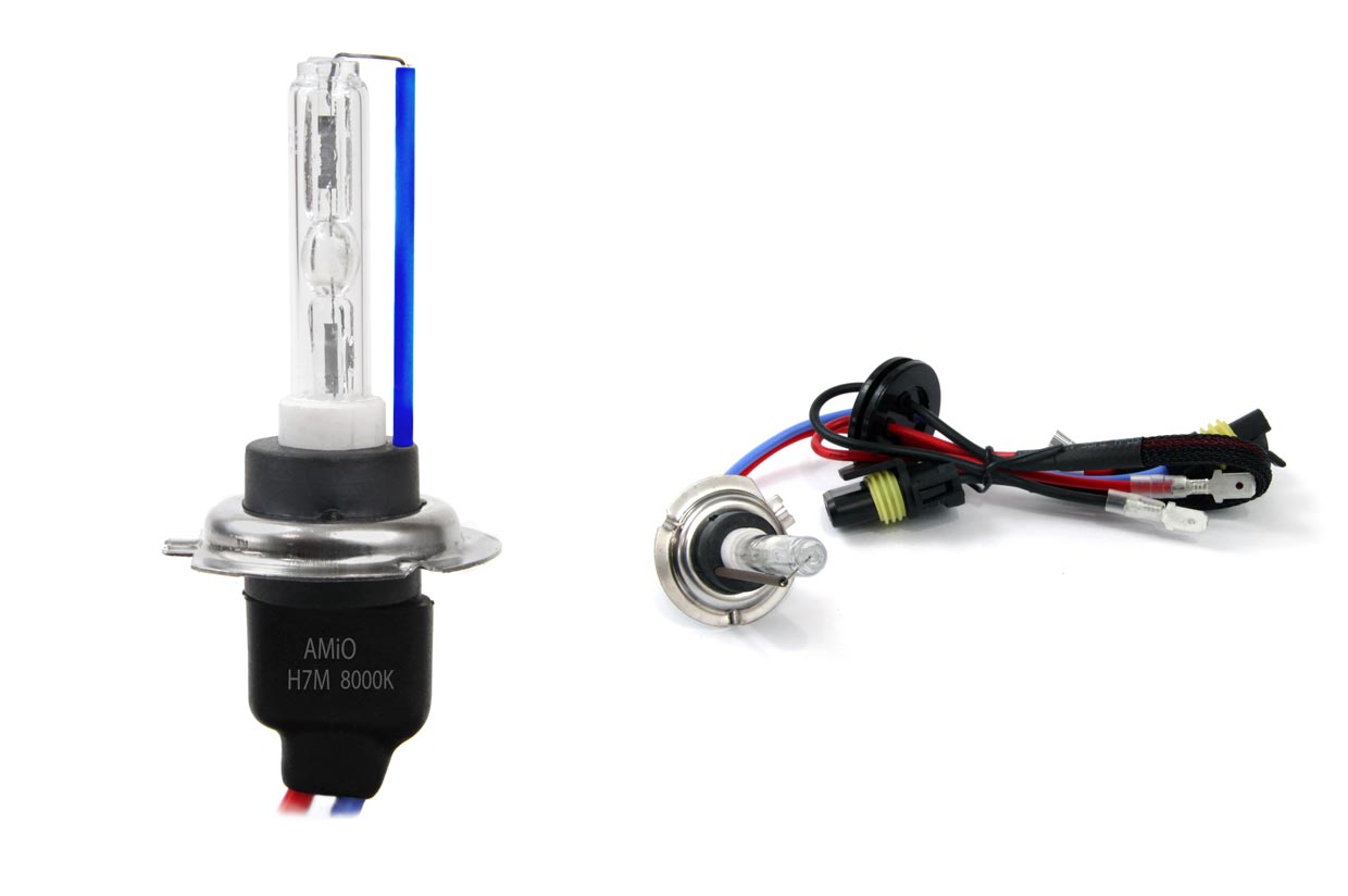 H7-Xenonlampe mit Metallsockel und 8000K Lichtfarbe