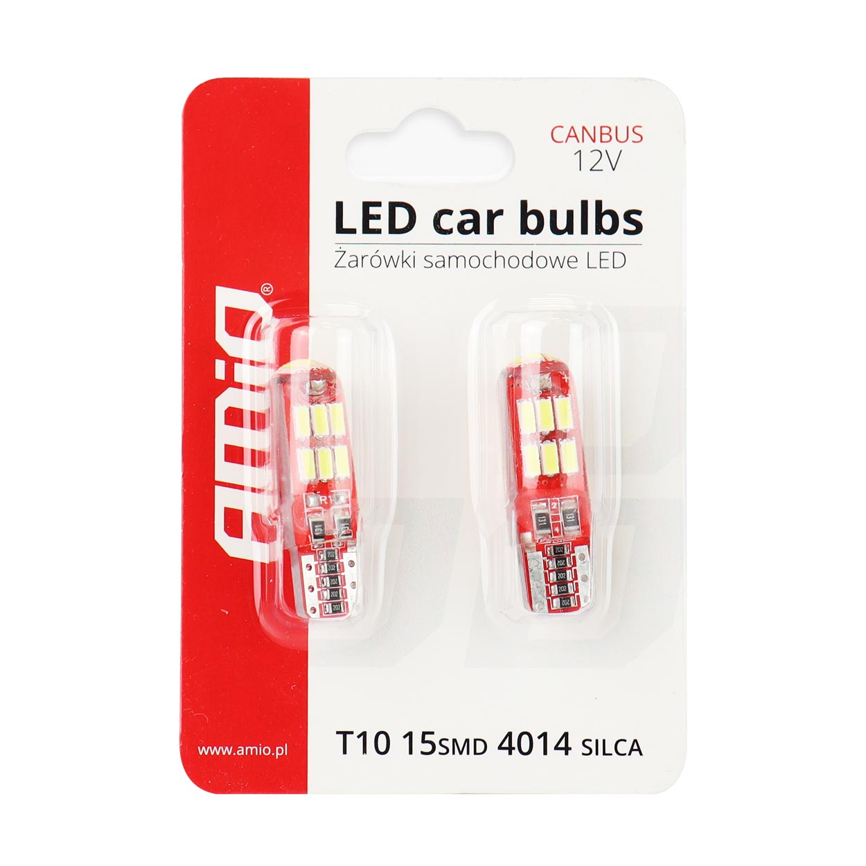 LED-Lampe T10e W5W mit Spezifikationen auf der Verpackung
