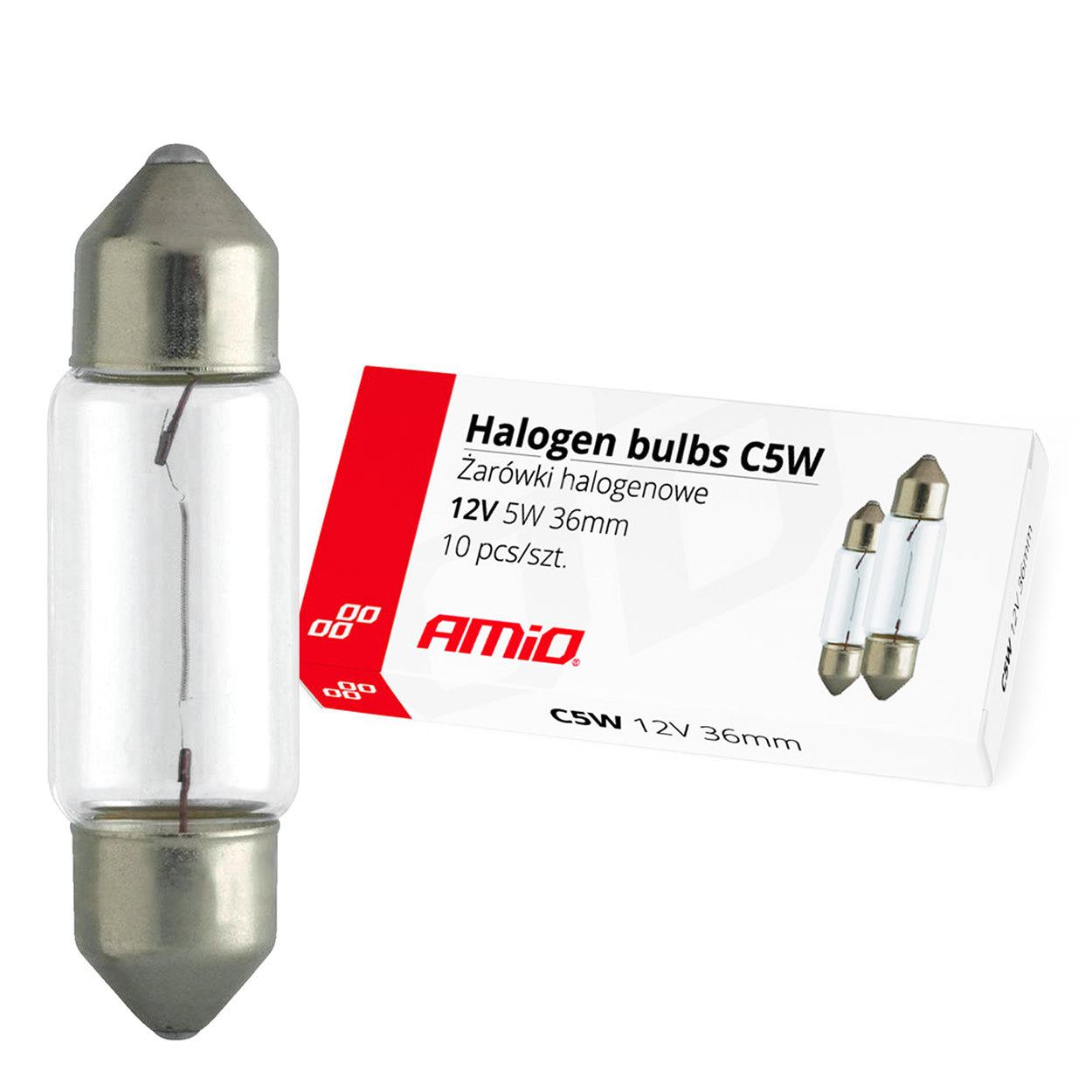C5W Soffitten-Halogenlampen mit 36 mm und SV8.5-Sockel