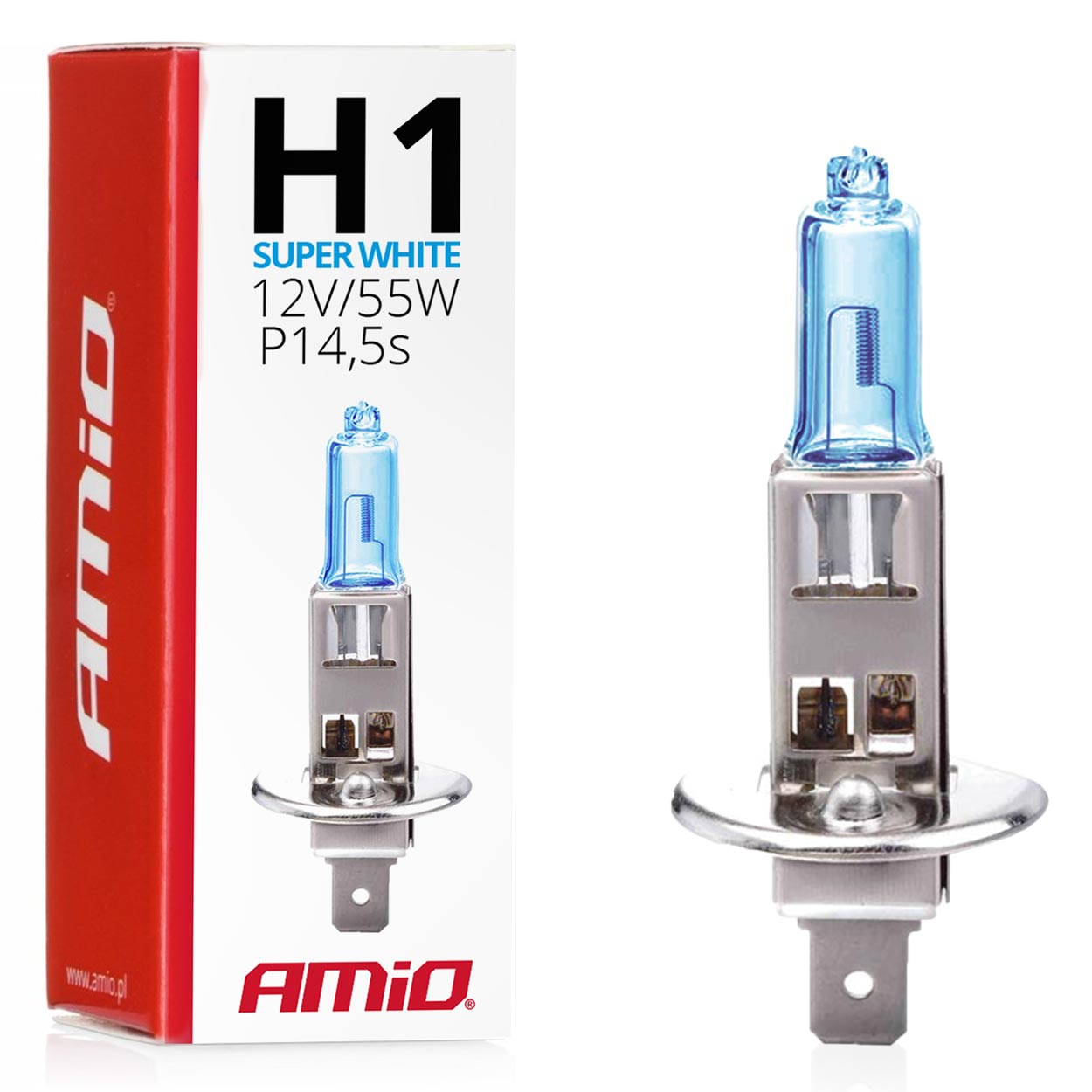Blaue H1-Halogenlampe 12 V 55 W Super White