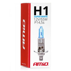 H1-Halogenlampe Super White mit blauer Farbe