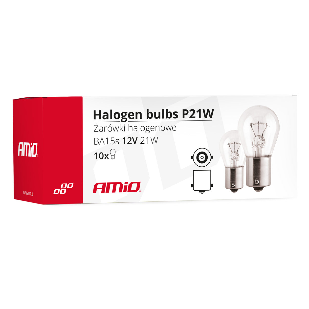 Packung mit 10 P21W Halogenlampen