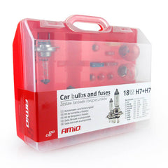 18-teiliges Halogenlampen-Set mit 2 x H7-Lampen