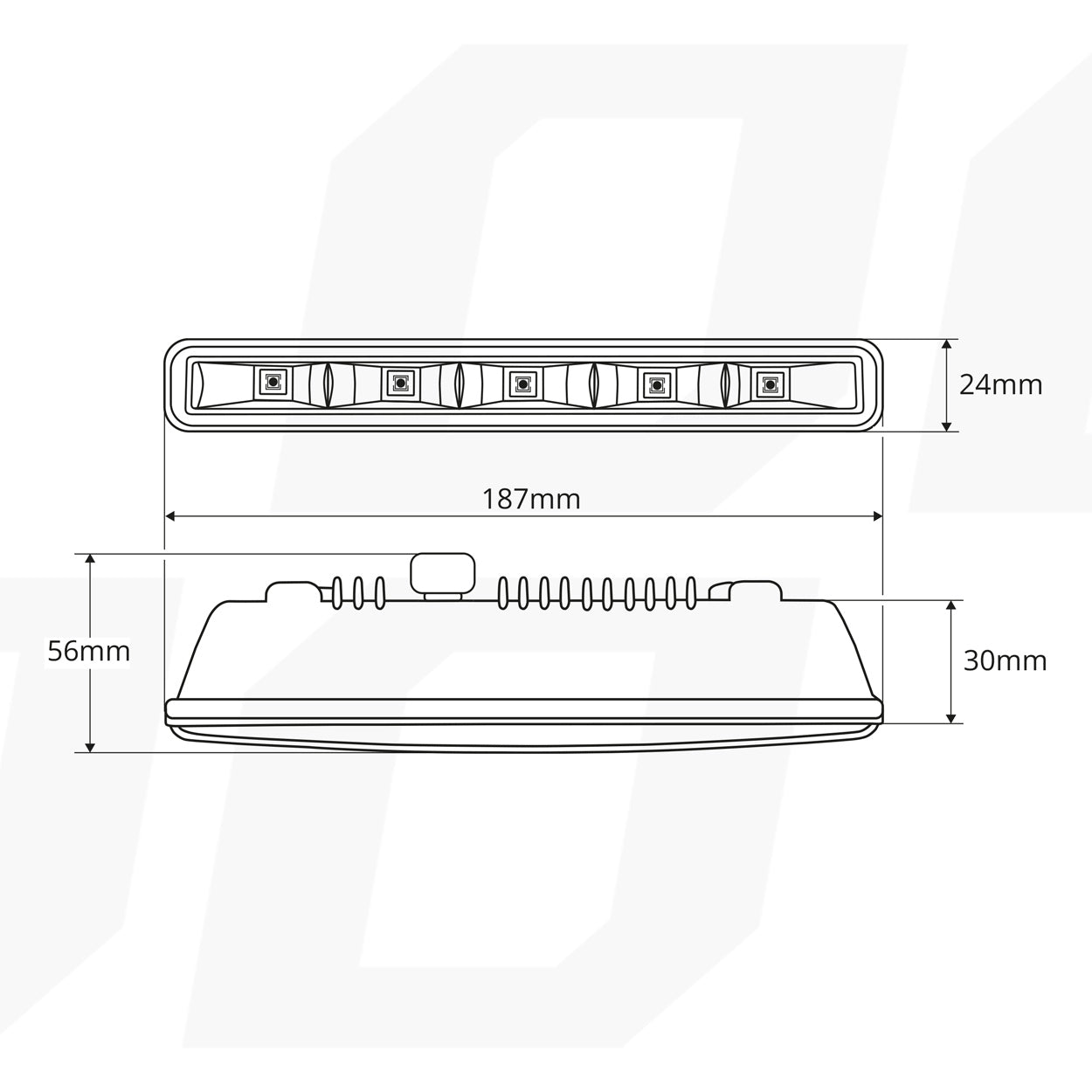 DRL 501HP Tagfahrlicht für die Montage in schmalen Öffnungen
