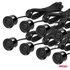 Schwarze 22-mm-Parksensoren mit Zubehör