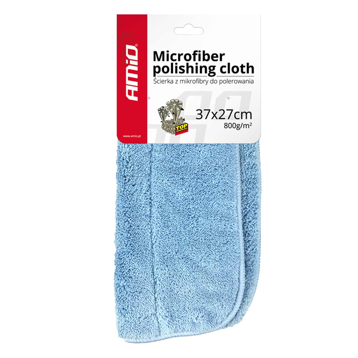 Mikrofasertuch zum Polieren und Trocknen, 37 x 27 cm und 800 g/m²