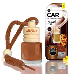 Aroma Wood Fire Auto-Lufterfrischer mit Glasflasche und Holzverschluss