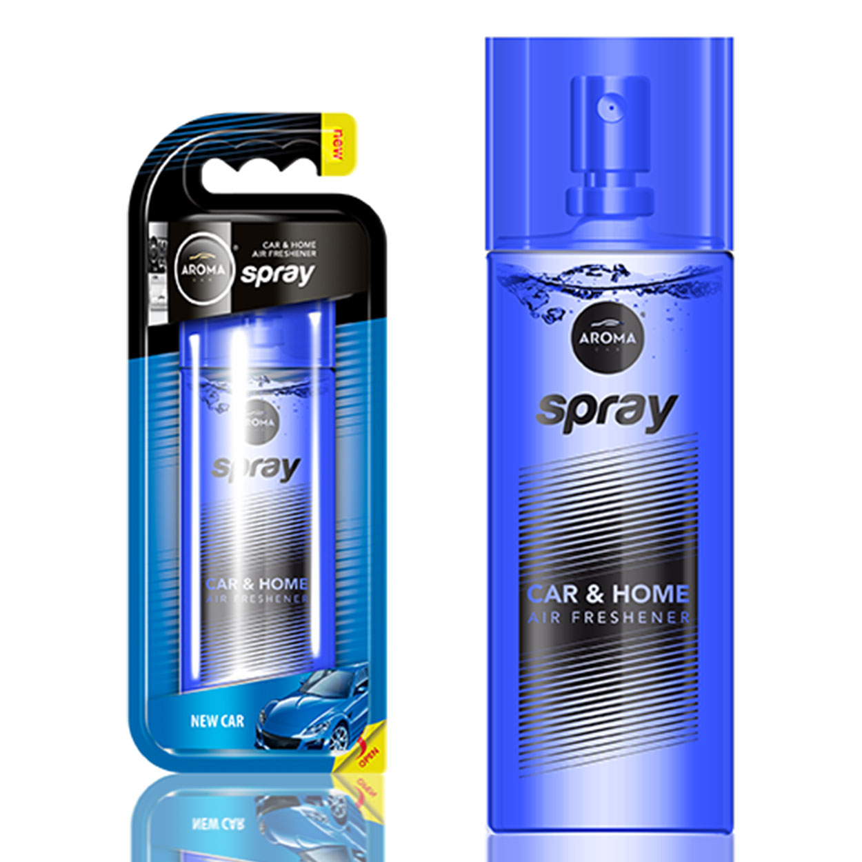 Aroma Car Spray New Car luftfrisker i glasflaske med forstøver