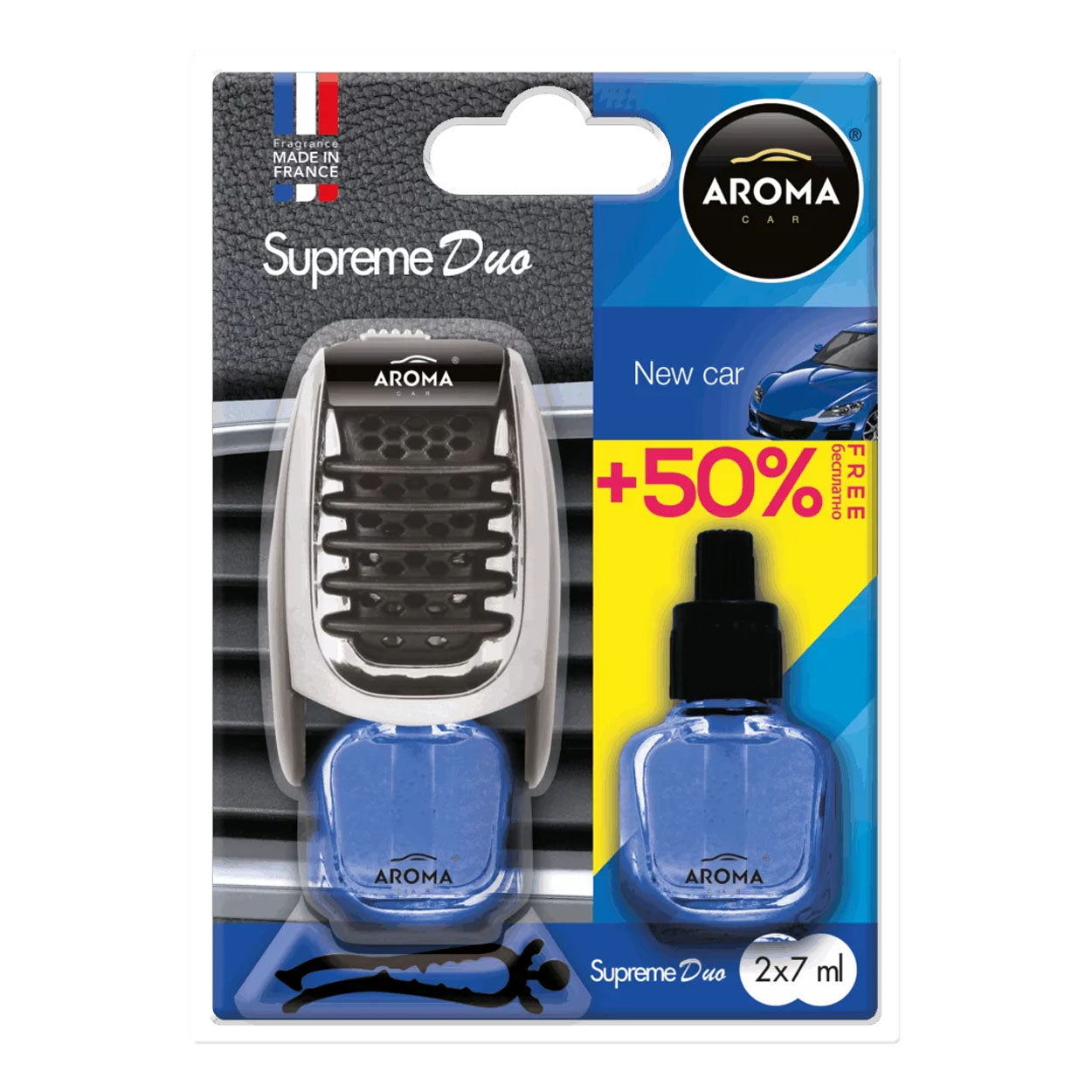 Aroma Car Supreme Duo New Car bilduft med ekstra flaske