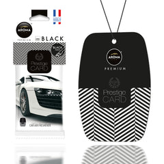 Aroma Prestige Card Black hängender Auto-Lufterfrischer aus Zellulose