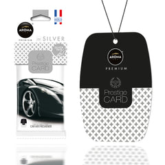 Aroma Prestige Card Silver hängender Auto-Lufterfrischer
