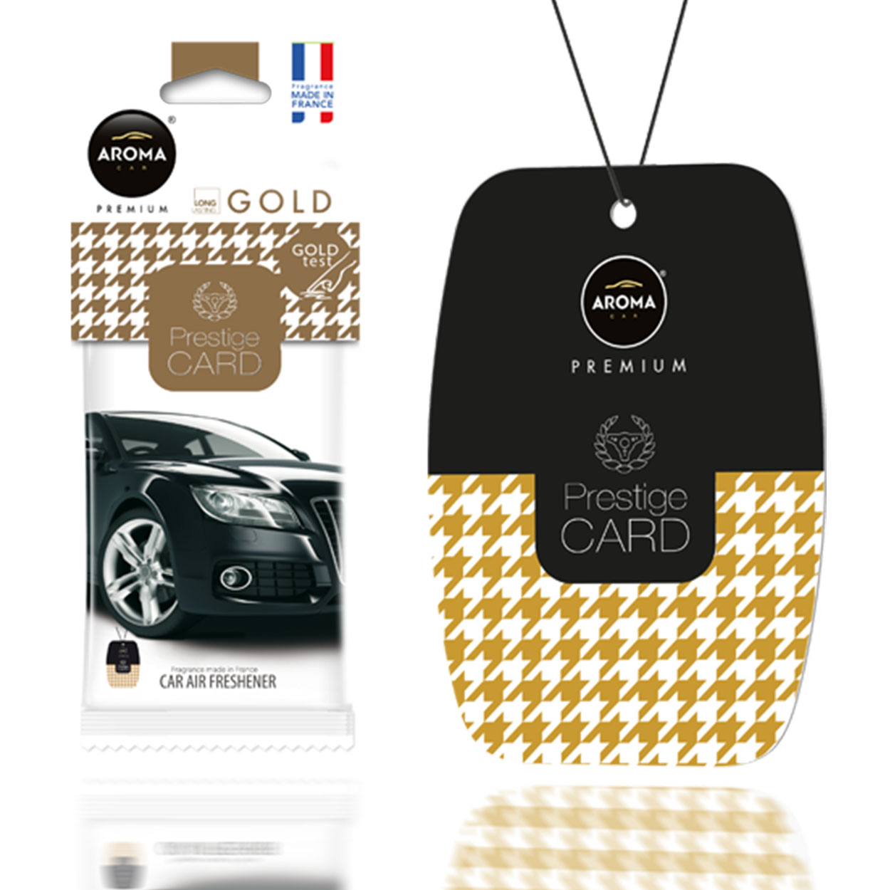 Aroma Prestige Card Gold hängender Auto-Lufterfrischer