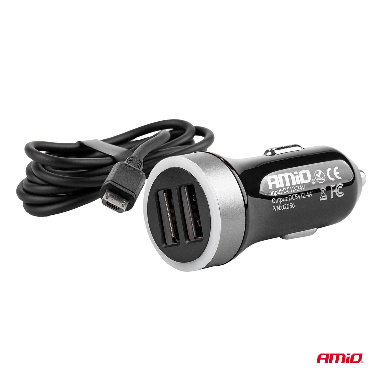 USB-Autoladegerät für das Auto mit 12/24-V-Eingang