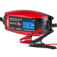 Digital batterilader til 6V- og 12V-batterier